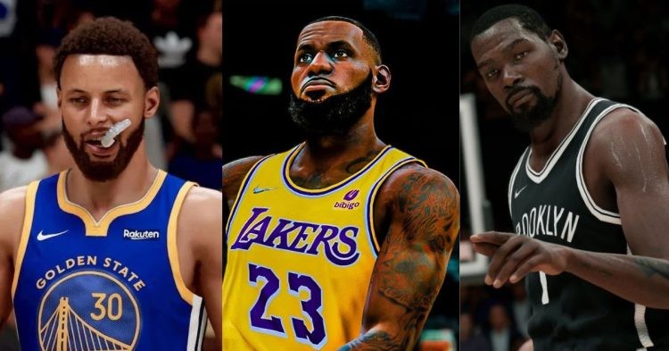 NBA 2K23 avatars for LeBron, Steph and Durant