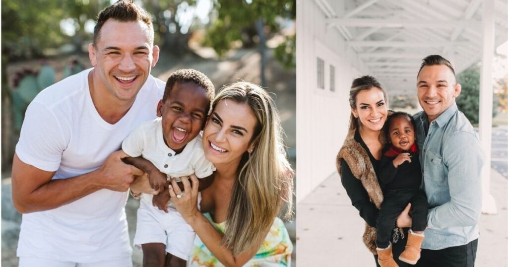 Michael Chandler with his kids and wife