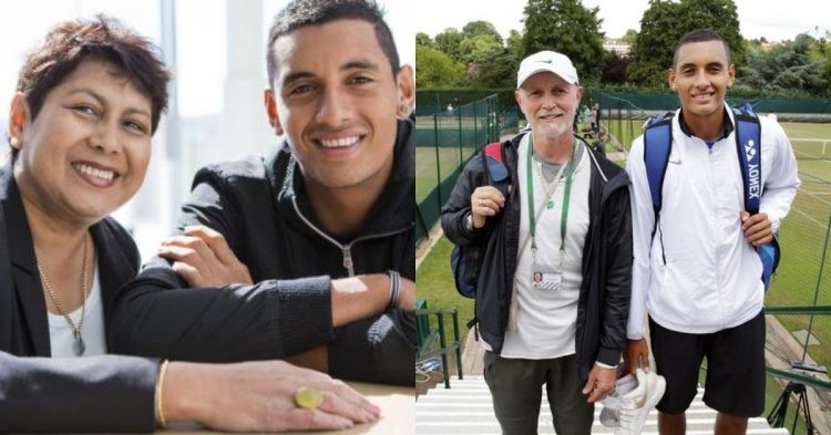 Nick Kyrgios with his parents