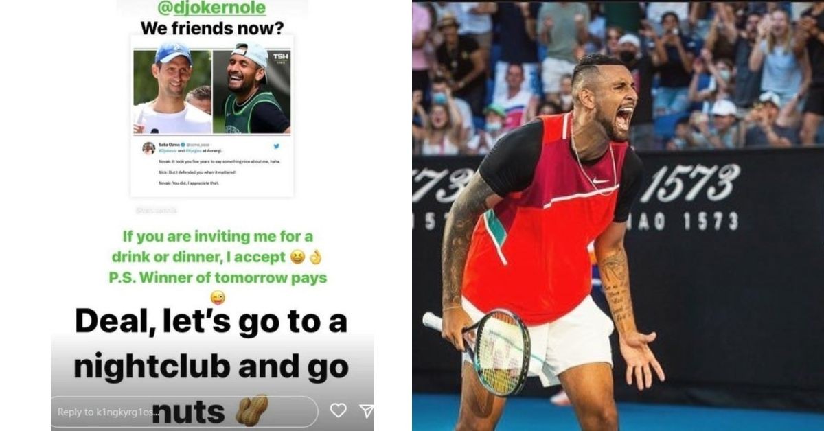 Novak Djokovic and Nick Kyrgios' fun Instagram banter