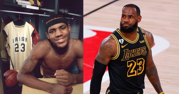 LeBron James as a teenager and now