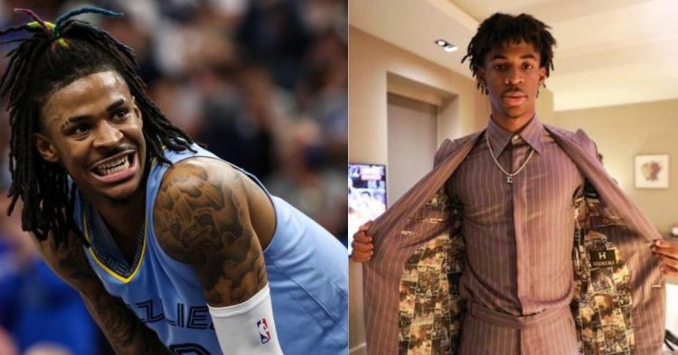 Ja Morant on the court and in a suit