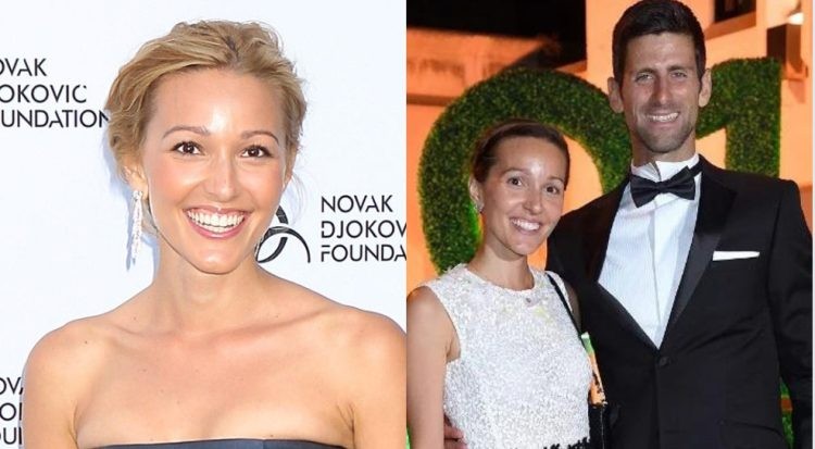 Novak Djokovic and his wife Jelena Djokovic