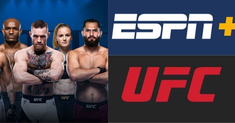 ESPN + and UFC fighters poster
