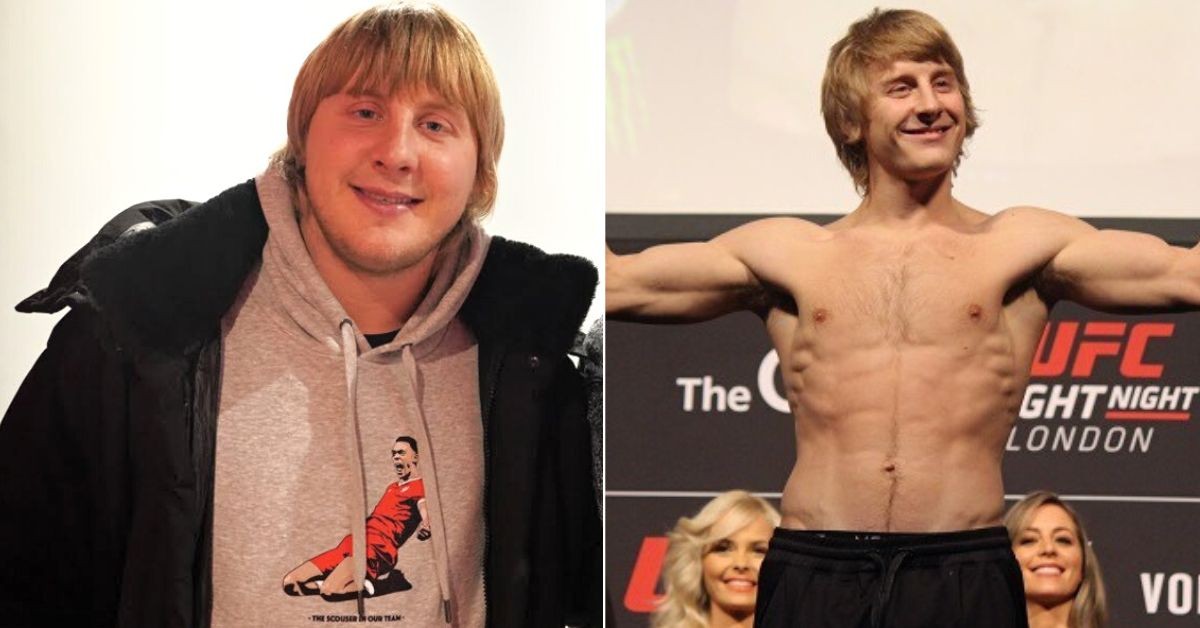 Paddy Pimblett overweight (left) - Paddy Pimblett fit (right)