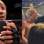 Paddy Pimblett crying after his fight at UFC London