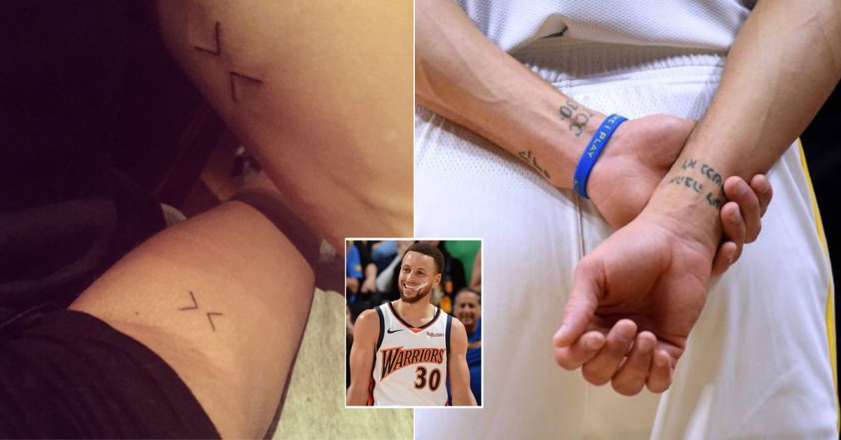 Stephen Curry tattoo with wife Ayesha