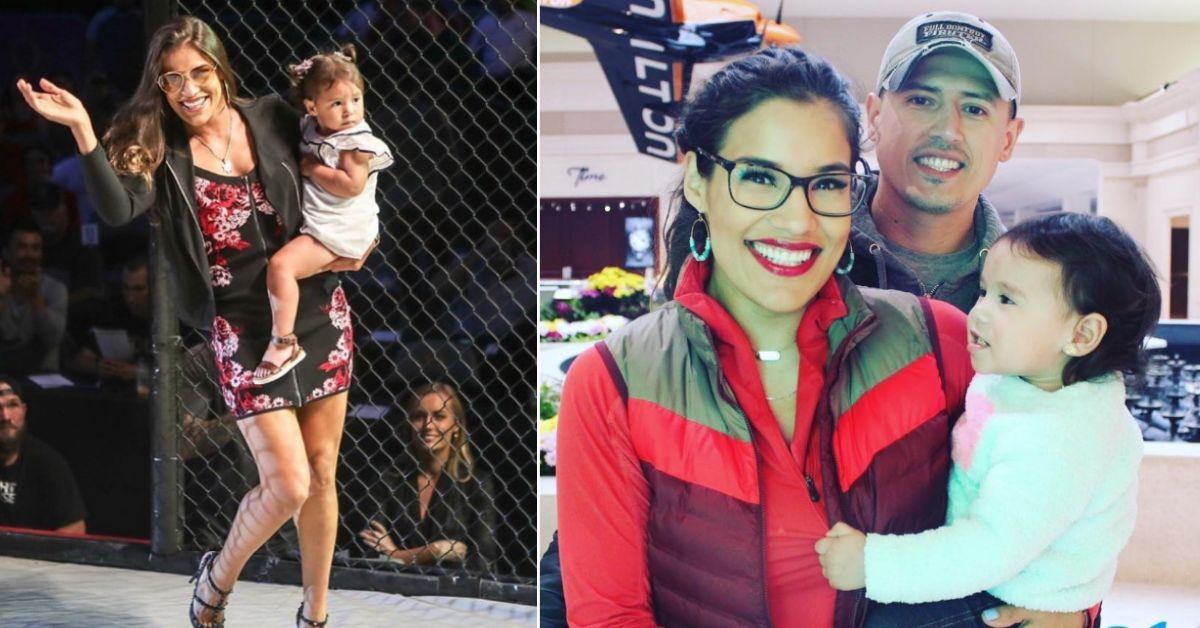 Julianna Pena with husband and daughter