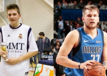 Luka Doncic at a young age and currently