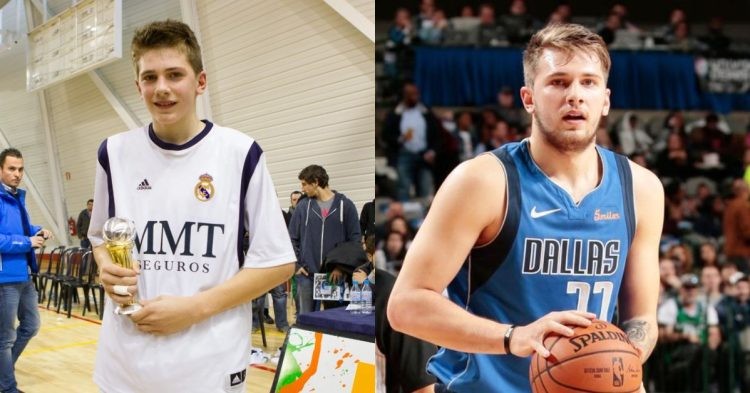 Luka Doncic at a young age and currently