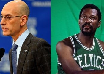 Adam Silver and Bill Russell