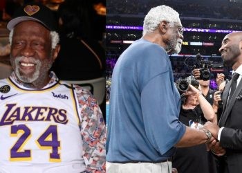 Kobe Bryant and Bill Russell