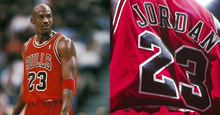 Michael Jordan and his iconic #23 jersey