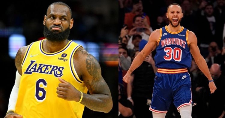 LeBron James (LA Lakers) and Steph Curry (Warriors)