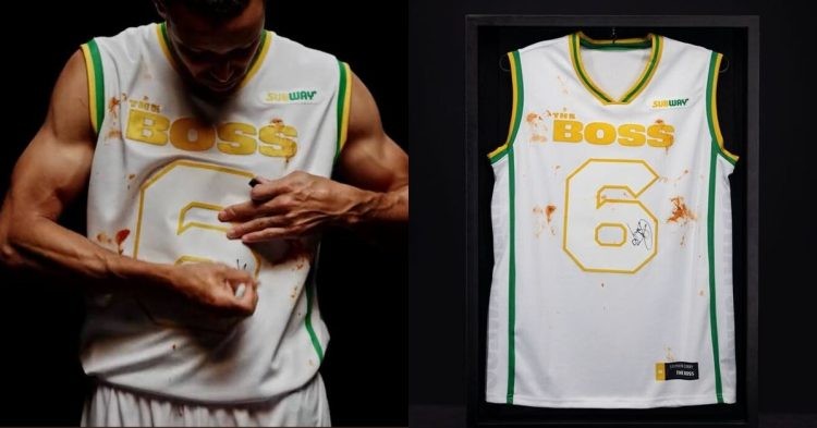 Stephen Curry with Subway Jersey