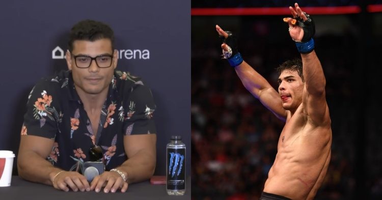 Paulo Costa with a mic