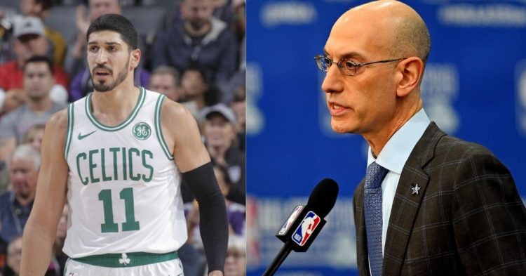 Enes Kanter and NBA Commissioner Adam Silver