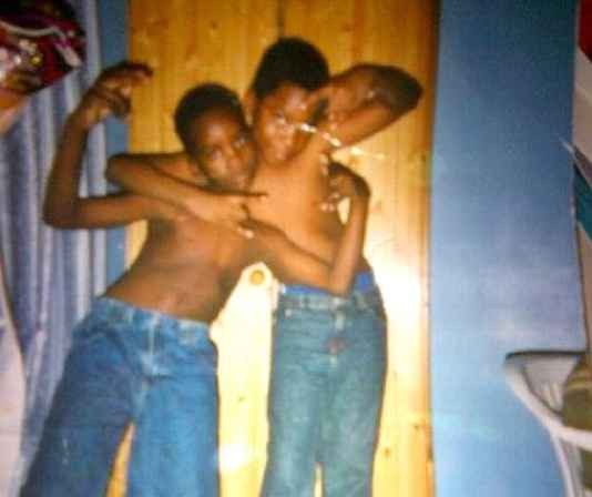 A young Leon Edwards with brother Fabian Edwards