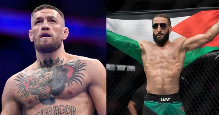 Conor McGregor (left) and Belal Muhammad (right)