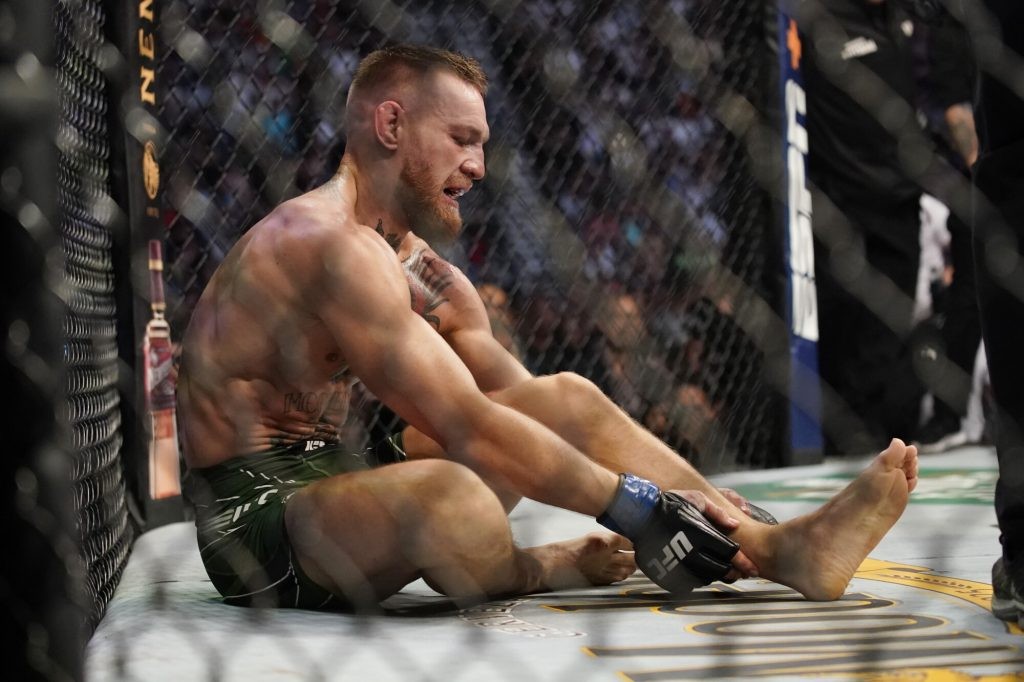 Conor McGregor suffers brutal leg break