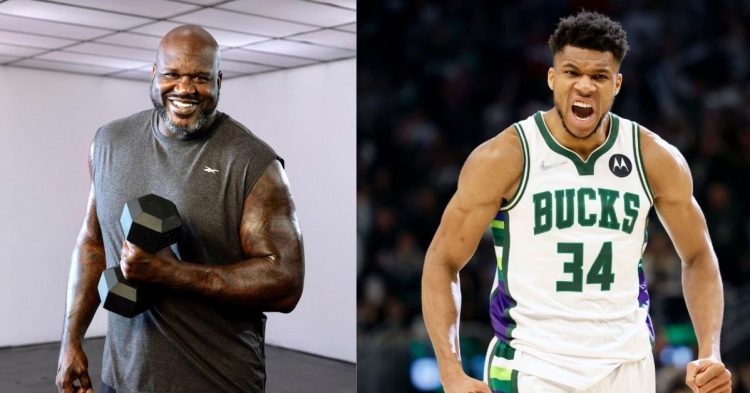 Giannis Antetokounmpo and Shaquille O'Neal