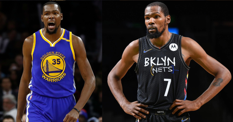 Kevin Durant before and after trade from GSW