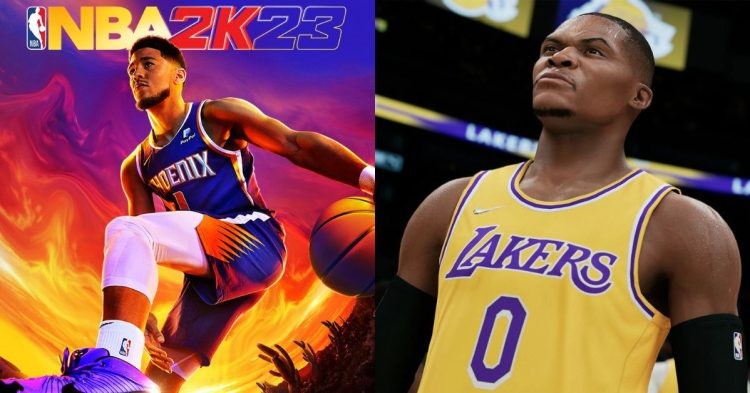 NBA 2K23 cover and Russell Westbrook