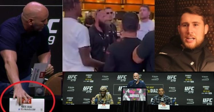 UFC 279 brawl and press conference