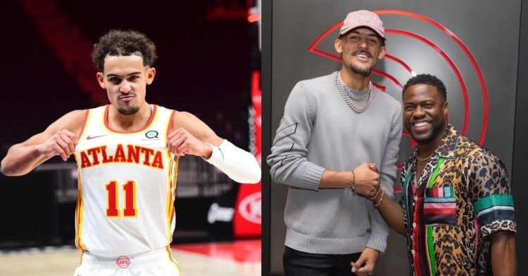 Trae Young and Kevin Hart