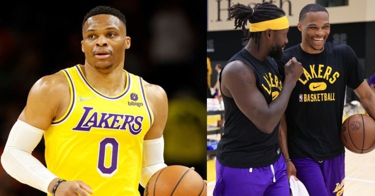 LA Lakers' Russell Westbrook and Patrick Beverley