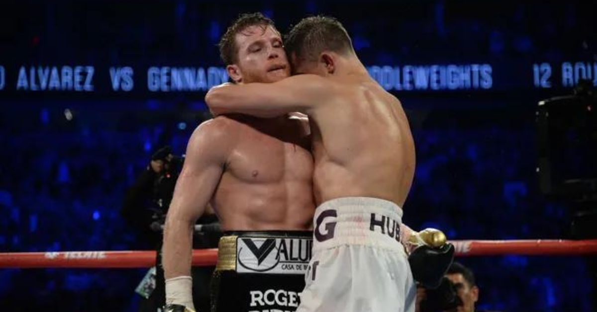 Gennady Golovkin and Canelo Alvarez embraced after settling their rivalry