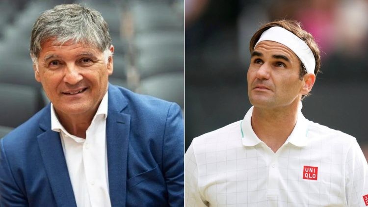 Toni Nadal and Roger Federer