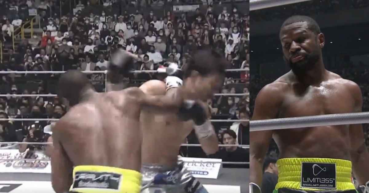 Floyd Mayweather punches Mikuru Asakura