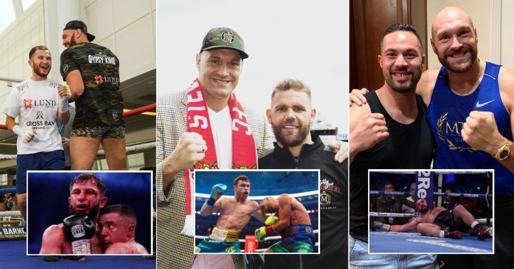 Tyson Fury with Issac Lower, Billy Joe Saunders and Joseph Parker
