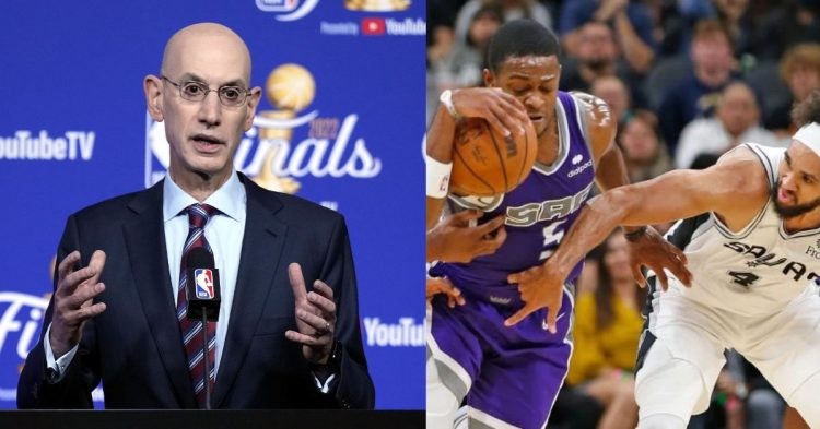 NBA commissioner Adam Silver and NBA players