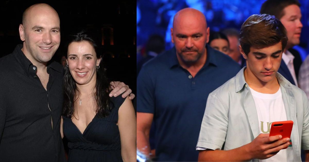 Dana White with his wife and son