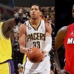 NBA players Darren Collison, Danny Granger and Dewayne Dedmon