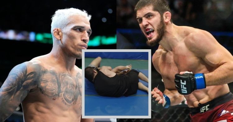 Islam Makhachev puts his training partner to sleep ahead of his fight against Charles Oliveira