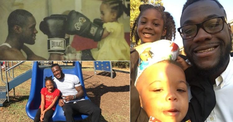 Deontay Wilder with his kids