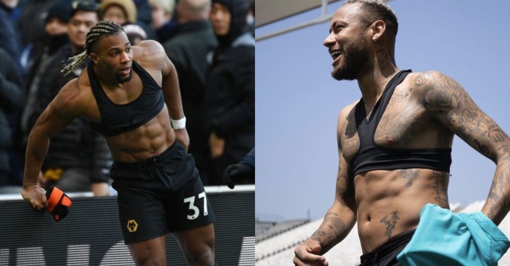 Adama Traore and Neymar wearing sports bra