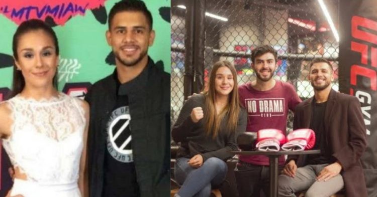 Alexa Grasso poses with Yair Rodriguez
