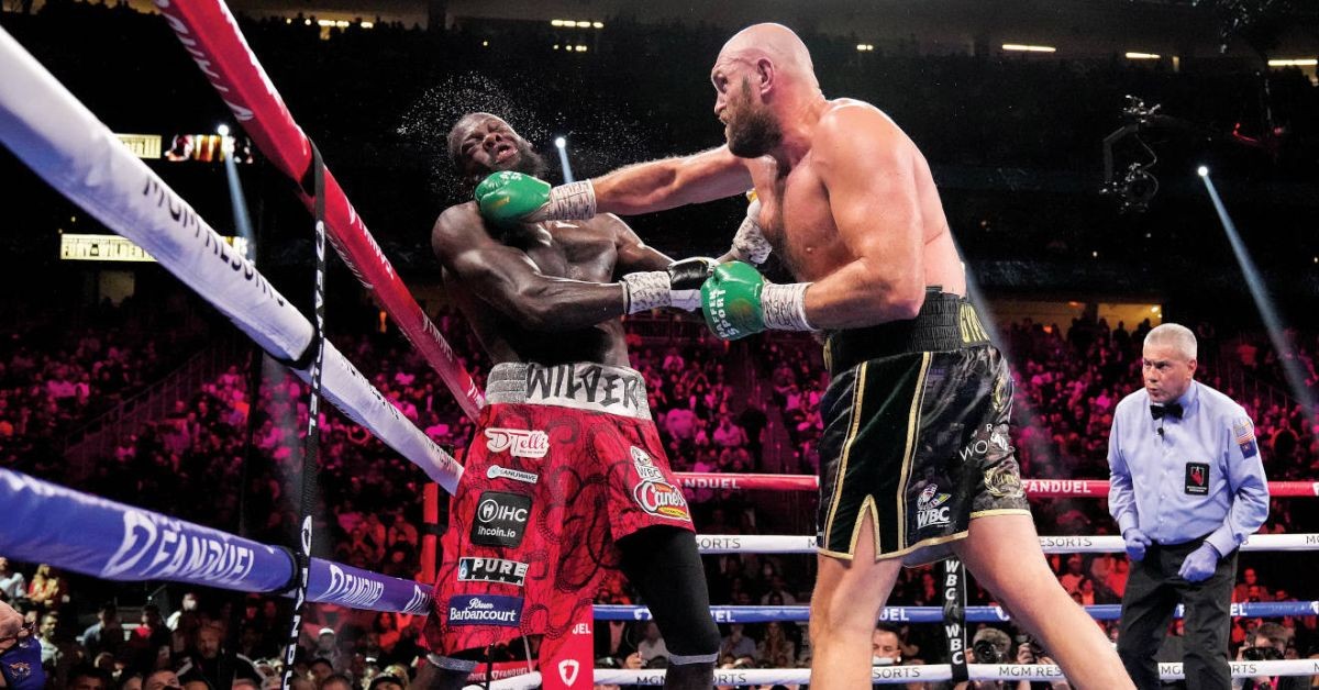 Deontay Wilder getting knocked out in the trilogy against Tyson Fury