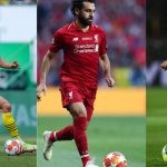 Mohamed Salah, Erling Haaland and Kylian Mbappe