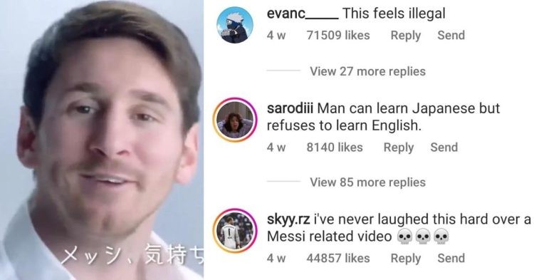 Fans React as Messi's Old japanese advertisement resurfaces (Credit:Google)