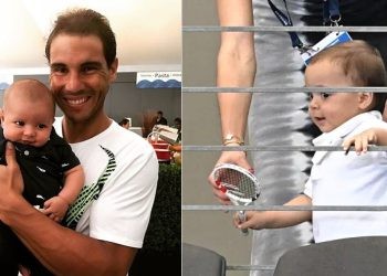 Rafael Nadal with his baby boy name