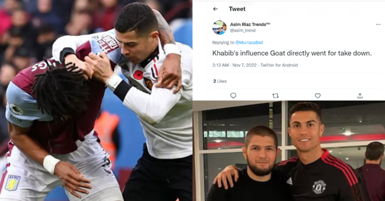 Fans react to Cristiano Ronaldo and Tyrone Mings brawl (Credits: Twitter)