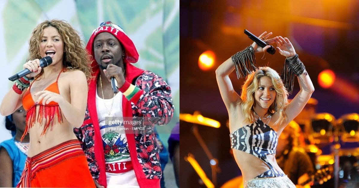 Shakira performing at the 2006(left) and 2010(right) World Cup (Credit: Google)