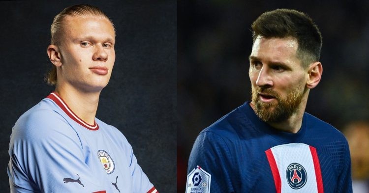 Erling Haaland and Lionel Messi