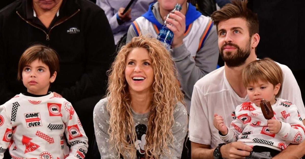 Gerard Pique and Shakira with their kids (Credits Google)