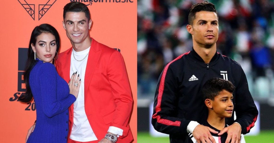 Cristiano Ronaldo with partner Georgina Rodriguez (left) and Cristiano Ronaldo Jr (right) (Credits Google)